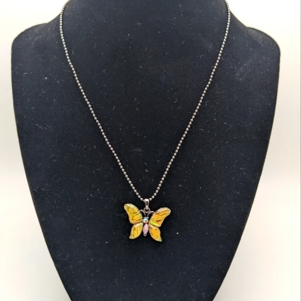 Vintage Aurora Butterfly Y2K Necklace